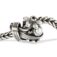 Charm Trollbeads Donna Fiori di nascita in Argento Perla TAGBE-00029 - TAGBE-00029